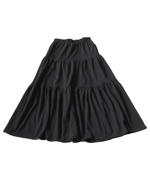 完売カラー！antiqua 新品・タグ付き レースティアードスカート カーキ antiqua インド綿 レースティアードスカート レディース 送料