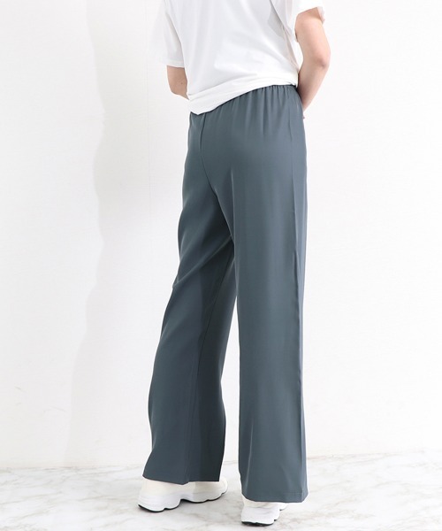 Miniministore(ミニミニストア)の「スリットパンツ ハイウエストカラーパンツ(スラックス・レディース・ブラック/ブルーグレー/グリーン・FREE)」の14枚目の写真