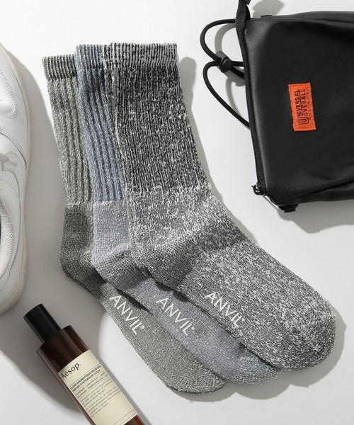 ANVIL(アンヴィル)の「【ANVIL】3パック レディースクルーソックス/3P Quarter Socks/ANS05W MURS(ソックス/靴下・レディース・ブラック/ベージュ/ホワイト/その他1/その他2/その他3/ホワイト系その他2/ブラック系その他2・S)」の6枚目の写真