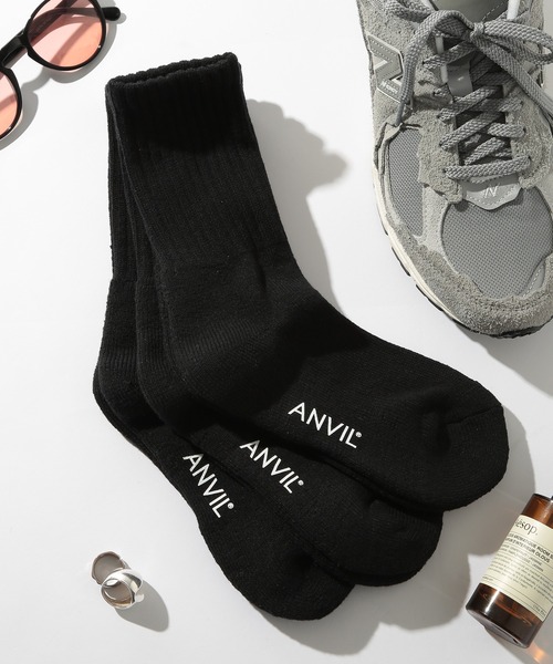 ANVIL(アンヴィル)の「【ANVIL】3パック レディースクルーソックス/3P Quarter Socks/ANS05W MURS(ソックス/靴下・レディース・ブラック/ベージュ/ホワイト/その他1/その他2/その他3/ホワイト系その他2/ブラック系その他2・S)」の4枚目の写真