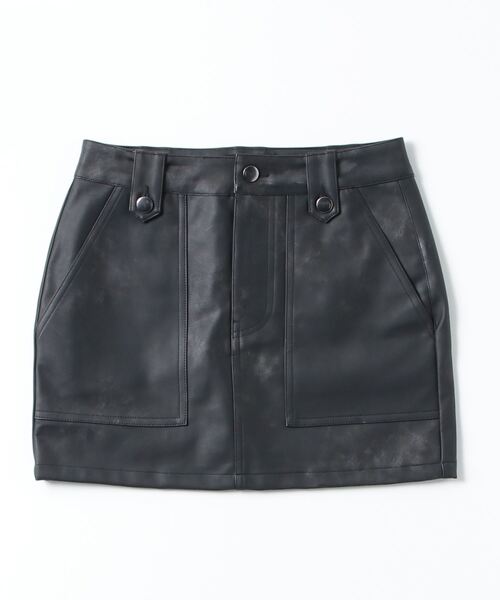 Nope Girl(ノープガール)の「fake leather skirt(スカート・レディース・ブラウン/ブラック・SMALL/MEDIUM)」の1枚目の写真