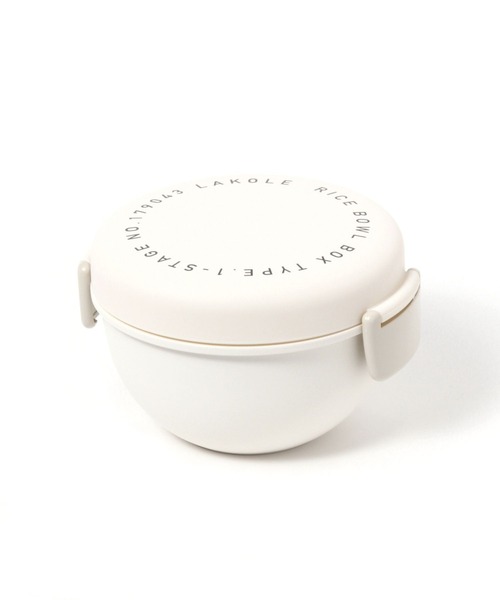 LAKOLE（ラコレ）の「モノクロどんぶりランチボックス / 105418（お弁当箱・レディース・ブラック/ホワイト・FREE）」の3枚目の写真