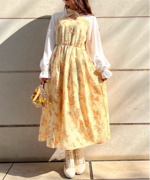 axes femme パーティードレス　イエロー axes femme（アクシーズ ファム） ワンピース 「パーティドレス/結婚式