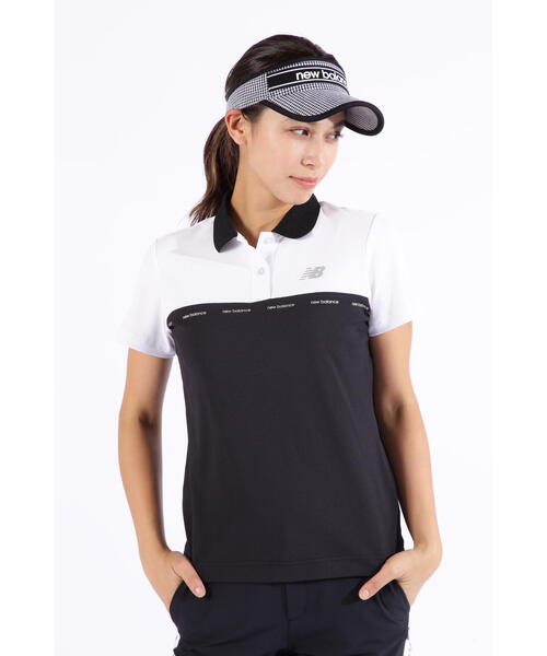New Balance Golf（ニューバランスゴルフ）の「【new balance golf】バイカラー ポップコーンピケ 半袖 ポロシャツ (WOMENS SPORT)（ポロシャツ・レディース・イエロー/ブラック/ホワイト・SMALL/LARGE/MEDIUM）」の6枚目の写真