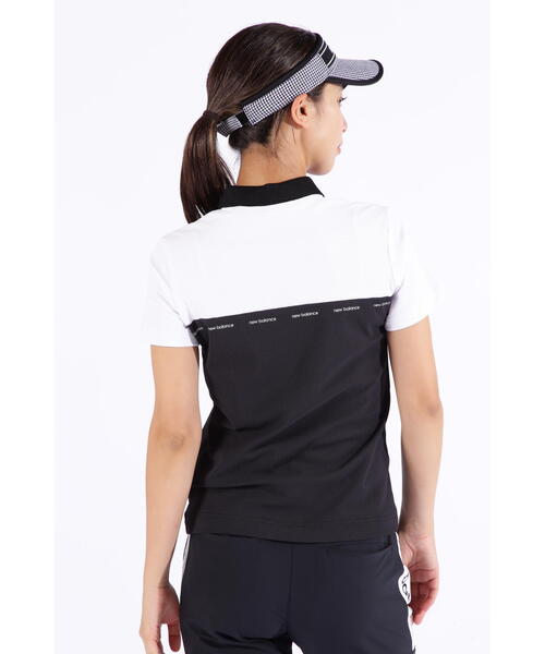 New Balance Golf（ニューバランスゴルフ）の「【new balance golf】バイカラー ポップコーンピケ 半袖 ポロシャツ (WOMENS SPORT)（ポロシャツ・レディース・イエロー/ブラック/ホワイト・SMALL/LARGE/MEDIUM）」の8枚目の写真