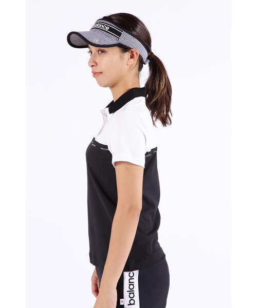 New Balance Golf（ニューバランスゴルフ）の「【new balance golf】バイカラー ポップコーンピケ 半袖 ポロシャツ (WOMENS SPORT)（ポロシャツ・レディース・イエロー/ブラック/ホワイト・SMALL/LARGE/MEDIUM）」の9枚目の写真