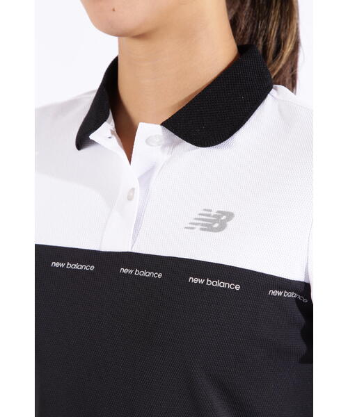 New Balance Golf（ニューバランスゴルフ）の「【new balance golf】バイカラー ポップコーンピケ 半袖 ポロシャツ (WOMENS SPORT)（ポロシャツ・レディース・イエロー/ブラック/ホワイト・SMALL/LARGE/MEDIUM）」の10枚目の写真