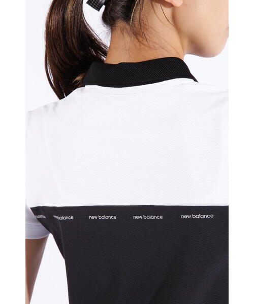 New Balance Golf（ニューバランスゴルフ）の「【new balance golf】バイカラー ポップコーンピケ 半袖 ポロシャツ (WOMENS SPORT)（ポロシャツ・レディース・イエロー/ブラック/ホワイト・SMALL/LARGE/MEDIUM）」の13枚目の写真