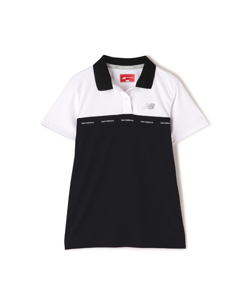 New Balance Golf（ニューバランスゴルフ）の「【new balance golf】バイカラー ポップコーンピケ 半袖 ポロシャツ (WOMENS SPORT)（ポロシャツ・レディース・イエロー/ブラック/ホワイト・SMALL/LARGE/MEDIUM）」の15枚目の写真