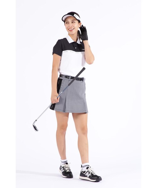 New Balance Golf（ニューバランスゴルフ）の「【new balance golf】バイカラー ポップコーンピケ 半袖 ポロシャツ (WOMENS SPORT)（ポロシャツ・レディース・イエロー/ブラック/ホワイト・SMALL/LARGE/MEDIUM）」の19枚目の写真