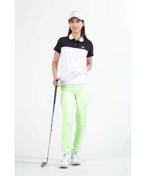 New Balance Golf（ニューバランスゴルフ）の「【new balance golf】バイカラー ポップコーンピケ 半袖 ポロシャツ (WOMENS SPORT)（ポロシャツ・レディース・イエロー/ブラック/ホワイト・SMALL/LARGE/MEDIUM）」の21枚目の写真