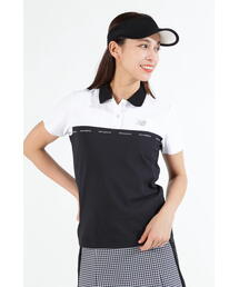 【new balance golf】バイカラー ポップコーンピケ 半袖 ポロシャツ (WOMENS SPORT)