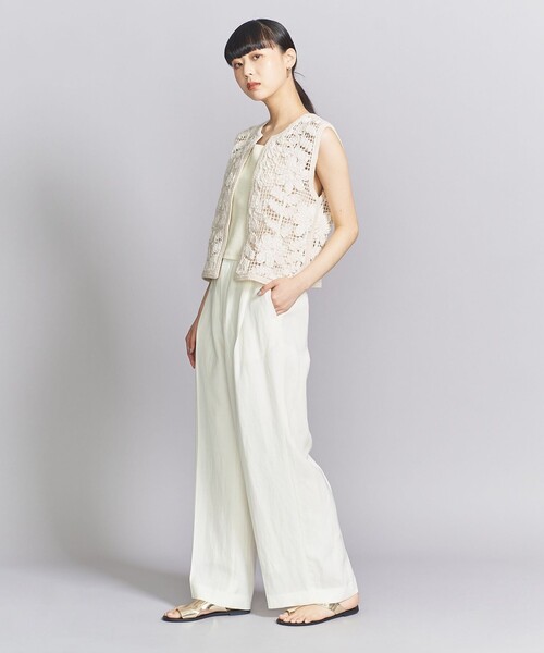 BEAUTY&YOUTH UNITED ARROWS（ビューティーアンドユースユナイテッドアローズ）の「テープ エンブロイダリー ベスト（ベスト・レディース・オフホワイト/ブラック・FREE）」の7枚目の写真