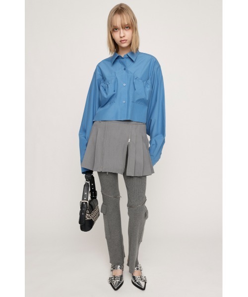 SLY(スライ)の「【限定カラーあり】GATHER POCKET CROPPED SH ギャザー ポケット クロップド シャツ(シャツ/ブラウス・レディース・ライトピンク/ライム/ホワイト/ブルー/マルチ・FREE)」の22枚目の写真