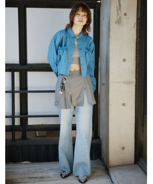 SLY（スライ）の「【限定カラーあり】GATHER POCKET CROPPED SH