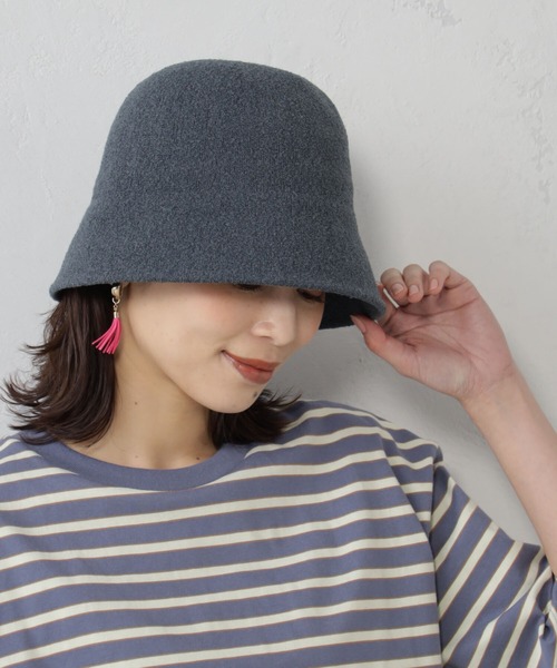 FOUND GOOD(ファウンドグッド)の「パイルベルハット(ハット・レディース・ブラック/アイボリー/ネイビー/ベージュ・FREE)」の12枚目の写真