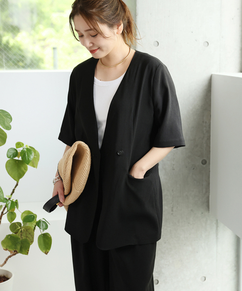 新品 ジャーナルスタンダード 人気完売アイアスストレッチハーフスリーブジャケット JOURNAL STANDARD（ジャーナルスタンダード）の「《追加