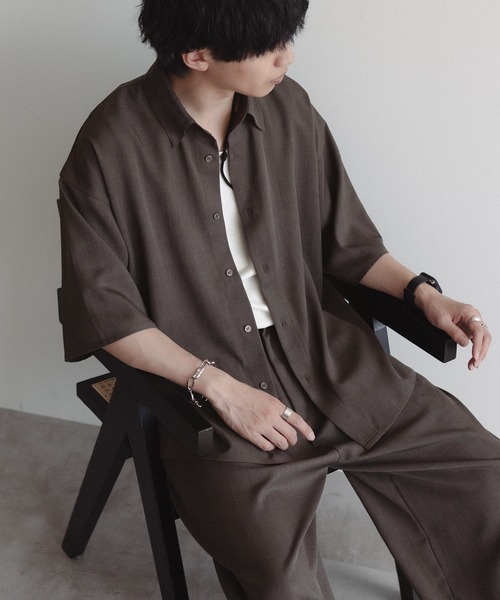 【卒入学式】MOUN TEN. ベージュシャツ　ブラックパンツ　セット売り140 卒業式・入学式にBEIGE,のセットアップスタイル | ONWARD CROSSET