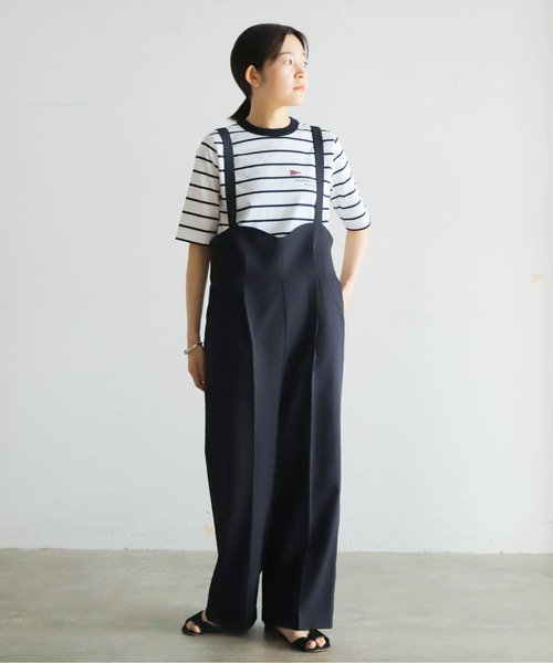 ポリエステルカルゼ　カーブラインサロペット