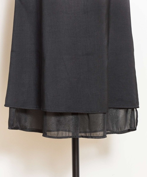 NOELA（ノエラ）の「シアー切替Ａラインスカート（スカート・レディース・ピンク/ベージュ/ブラック・M/S）」の6枚目の写真