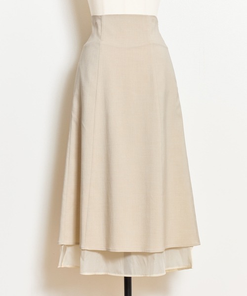 NOELA（ノエラ）の「シアー切替Ａラインスカート（スカート・レディース・ピンク/ベージュ/ブラック・M/S）」の10枚目の写真