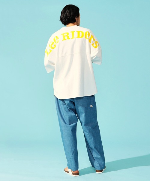 Lee（リー）の「Lee/リー バックアーチ ショートスリーブTシャツ（Tシャツ/カットソー・メンズ・チャコールグレー/サックスブルー/ホワイト/オレンジ・SMALL/MEDIUM/LARGE）」の7枚目の写真