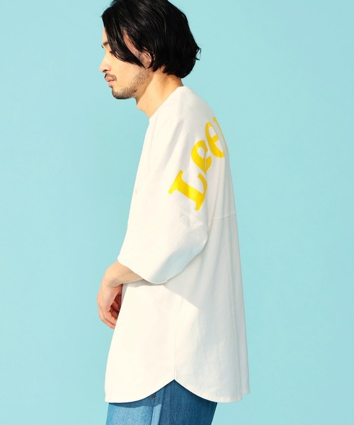 Lee（リー）の「Lee/リー バックアーチ ショートスリーブTシャツ（Tシャツ/カットソー・メンズ・チャコールグレー/サックスブルー/ホワイト/オレンジ・SMALL/MEDIUM/LARGE）」の10枚目の写真