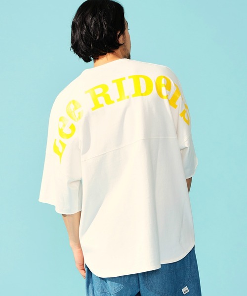 Lee（リー）の「Lee/リー バックアーチ ショートスリーブTシャツ（Tシャツ/カットソー・メンズ・チャコールグレー/サックスブルー/ホワイト/オレンジ・SMALL/MEDIUM/LARGE）」の13枚目の写真