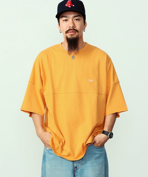 Lee（リー）の「Lee/リー バックアーチ ショートスリーブTシャツ（Tシャツ/カットソー・メンズ・チャコールグレー/サックスブルー/ホワイト/オレンジ・SMALL/MEDIUM/LARGE）」の22枚目の写真