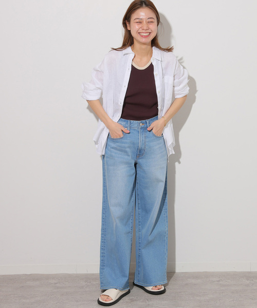 JOURNAL STANDARD relume(ジャーナルスタンダード レリューム)の「《追加》Vis/Polyクルーネックバイカラータンクトップ(タンクトップ・レディース・ブラウン/ホワイト系その他/ベージュ系その他/ブラック・FREE)」の8枚目の写真
