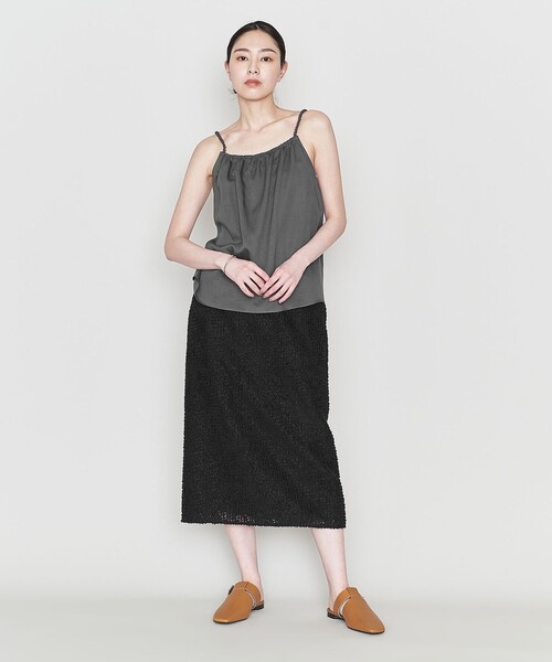 ASTRAET（アストラット）の「＜ASTRAET＞カットジャカード ウエストゴム タイトスカート（スカート・レディース・オフホワイト/ブラック・0/1）」の6枚目の写真