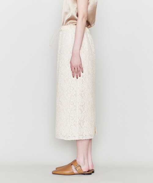 ASTRAET（アストラット）の「＜ASTRAET＞カットジャカード ウエストゴム タイトスカート（スカート・レディース・オフホワイト/ブラック・0/1）」の8枚目の写真