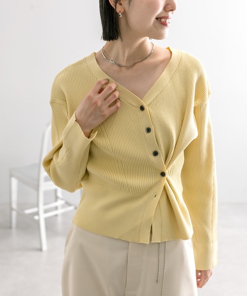 mystic（ミスティック）の「【4色展開】NEWレイヤードボタンカーディガン（カーディガン/ボレロ・レディース・イエロー/オレンジ/アイボリー/ブラック・FREE）」の21枚目の写真