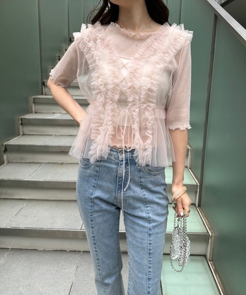 Seemi. byNICECLAUP( シーミーバイナイスクラップ)の「【Seemi.】美シルエット/ストレッチデニムパンツ(デニムパンツ・レディース・ネイビー/ケミカルウォッシュ/サックスブルー・MEDIUM/SMALL)」の18枚目の写真