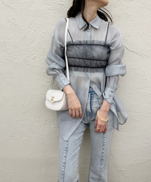 Seemi. byNICECLAUP( シーミーバイナイスクラップ)の「【Seemi.】美シルエット/ストレッチデニムパンツ(デニムパンツ・レディース・ネイビー/ケミカルウォッシュ/サックスブルー・MEDIUM/SMALL)」の22枚目の写真