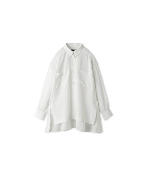 styling/(スタイリング)の「サイドスリットシャツ(シャツ/ブラウス・レディース・サックスブルー/ホワイト/モカ・FREE)」の2枚目の写真