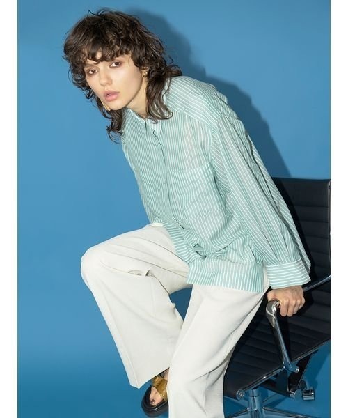 styling/(スタイリング)の「サイドスリットシャツ(シャツ/ブラウス・レディース・サックスブルー/ホワイト/モカ・FREE)」の5枚目の写真