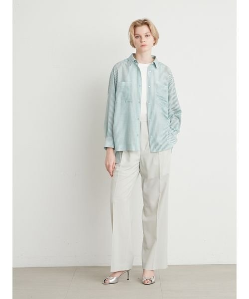 styling/(スタイリング)の「サイドスリットシャツ(シャツ/ブラウス・レディース・サックスブルー/ホワイト/モカ・FREE)」の8枚目の写真