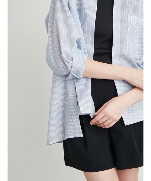 styling/(スタイリング)の「サイドスリットシャツ(シャツ/ブラウス・レディース・サックスブルー/ホワイト/モカ・FREE)」の16枚目の写真