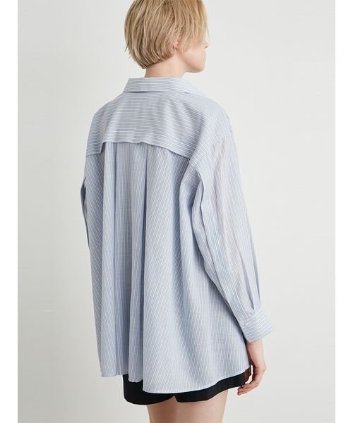 styling/(スタイリング)の「サイドスリットシャツ(シャツ/ブラウス・レディース・サックスブルー/ホワイト/モカ・FREE)」の15枚目の写真