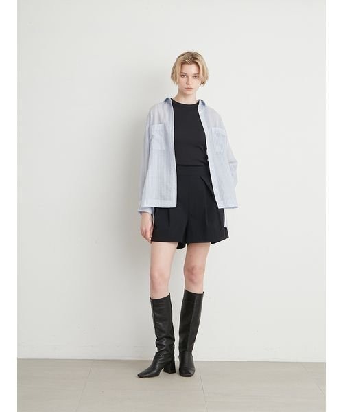 styling/(スタイリング)の「サイドスリットシャツ(シャツ/ブラウス・レディース・サックスブルー/ホワイト/モカ・FREE)」の18枚目の写真