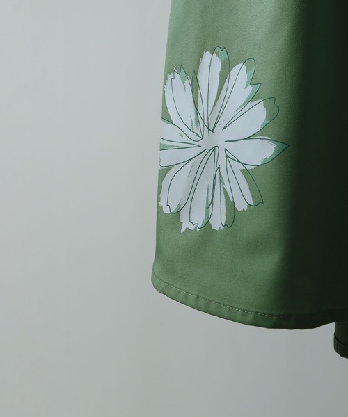 NILWAY(ニルウェイ)の「Flower print short sleeve shirt/フラワープリント 半袖シャツ(シャツ/ブラウス・メンズ・ライトグレー/ミント/チャコールグレー・LARGE/MEDIUM)」の15枚目の写真