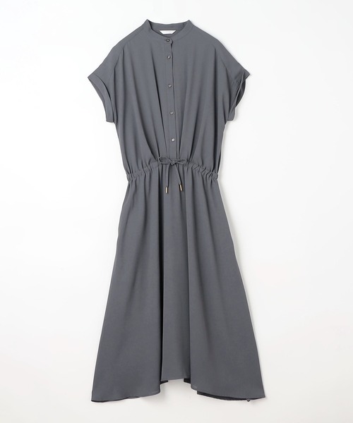 NICOLE white(ニコルホワイト)の「レイヤード風ウエストドロストワンピース(ワンピース・レディース・チャコールグレー/レッド/ネイビー系/サックスブルー系・FREE)」の6枚目の写真