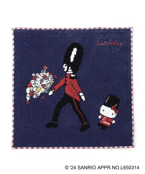 LAURA ASHLEY（ローラアシュレイ）の「【Hello Kitty×LAURA ASHLEY】コラボタオルハンカチ（ハンカチ/ハンドタオル・レディース・ホワイト/ブルー系その他・00）」の3枚目の写真