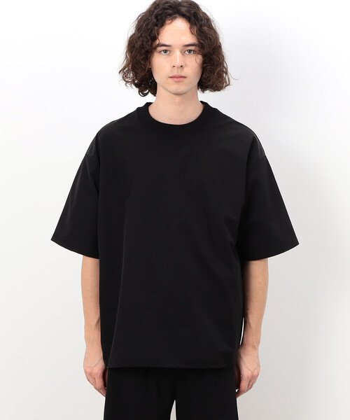 Purple&Yellow（パープルアンドイエロー）の「ドローストリング半袖プルオーバー（Tシャツ/カットソー・メンズ・グリーン/グレイッシュベージュ/ブラック・MEDIUM/LARGE/SMALL）」の14枚目の写真