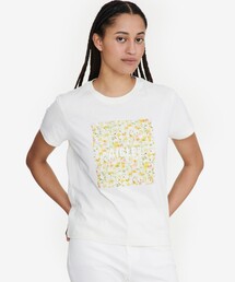 AIGLE | オーガニックコットン リバティプリント クルーネック 半袖Tシャツ(Tシャツ/カットソー)