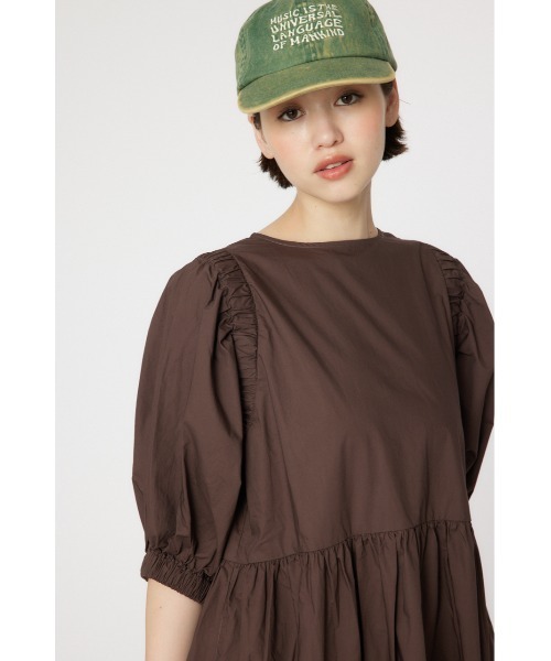 RODEO CROWNS WIDE BOWL（ロデオクラウンズワイドボウル）の「袖ボリュームワンピース（ワンピース・レディース・ブラウン/レッド/ブラック・FREE）」の21枚目の写真