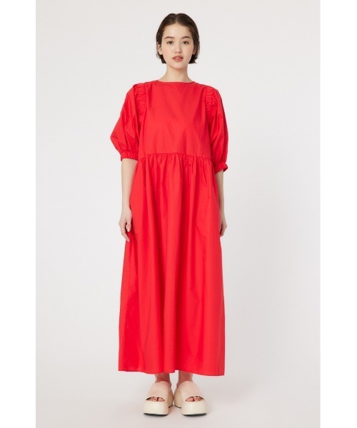 RODEO CROWNS WIDE BOWL（ロデオクラウンズワイドボウル）の「袖ボリュームワンピース（ワンピース・レディース・ブラウン/レッド/ブラック・FREE）」の7枚目の写真