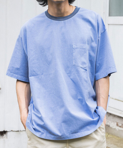 417 EDIFICE(フォーワンセブンエディフィス)の「ピグメント リンガーBIG T(Tシャツ/カットソー・メンズ・ブラック/パープル/ブルー/グリーン/レッド・MEDIUM/LARGE)」の3枚目の写真