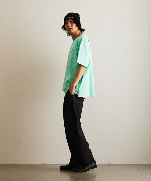 417 EDIFICE(フォーワンセブンエディフィス)の「ピグメント リンガーBIG T(Tシャツ/カットソー・メンズ・ブラック/パープル/ブルー/グリーン/レッド・MEDIUM/LARGE)」の15枚目の写真